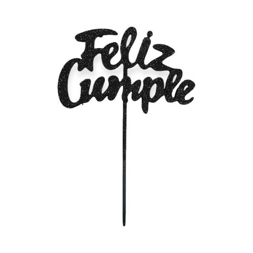 Pinche Feliz Cumple Negro Gibreado Plástico 22cm