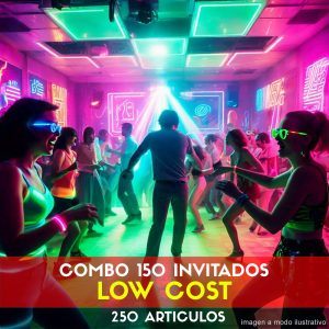 Combo Cotillón para 150 Invitados - 250 Artículos Luminosos LOW COST (Cantidades Variables)