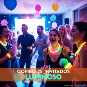 Combo Cotillón para 25 Invitados - LUMINOSO (Cantidades Variables)