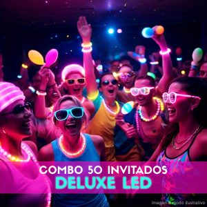 Combo Cotillón para 50 Invitados - DELUXE LED (Cantidades Variables)