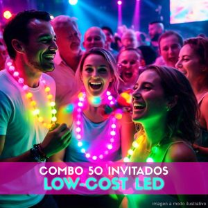 Combo Cotillón para 50 Invitados - Low-Cost LED (Cantidades Variables)