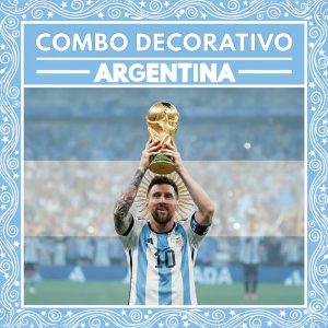 Combo Decorativo Temático Para Cumpleaños Infantil - SELECCION ARGENTINA - 15 Invitados