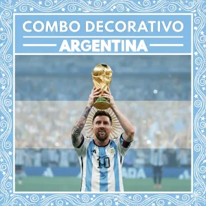 Combo Decorativo Temático Para Cumpleaños Infantil – Selección Argentina – 15 Invitados