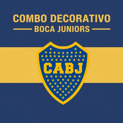 Combo Decorativo Temático Para Cumpleaños Infantil - BOCA JUNIORS - 15 Invitados