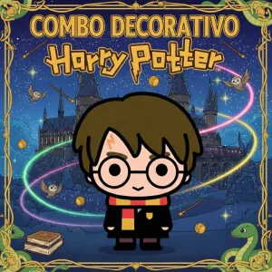 Combo Decorativo Temático Para Cumpleaños Infantil – HARRY POTTER – 15 Invitados