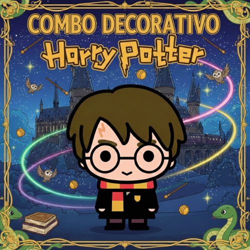 Combo Decorativo Temático Para Cumpleaños Infantil - HARRY POTTER - 15 Invitados