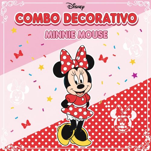 Combo Decorativo Temático Para Cumpleaños Infantil - MINNIE MOUSE - 15 Invitados