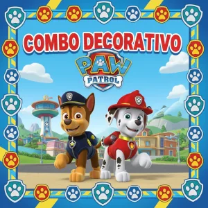 Combo Decorativo Temático Para Cumpleaños Infantil – PAW PATROL – 15 Invitados