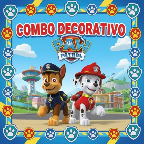 Combo Decorativo Temático Para Cumpleaños Infantil - PAW PATROL - 15 Invitados