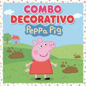 Combo Decorativo Temático Para Cumpleaños Infantil – PEPPA PIG – 15 Invitados