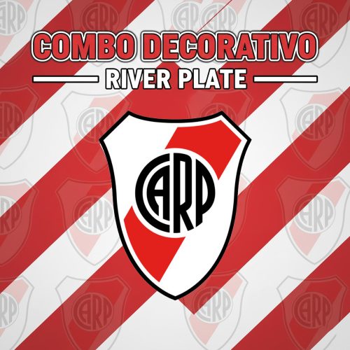 Combo Decorativo Temático Para Cumpleaños Infantil - RIVER PLATE - 15 Invitados