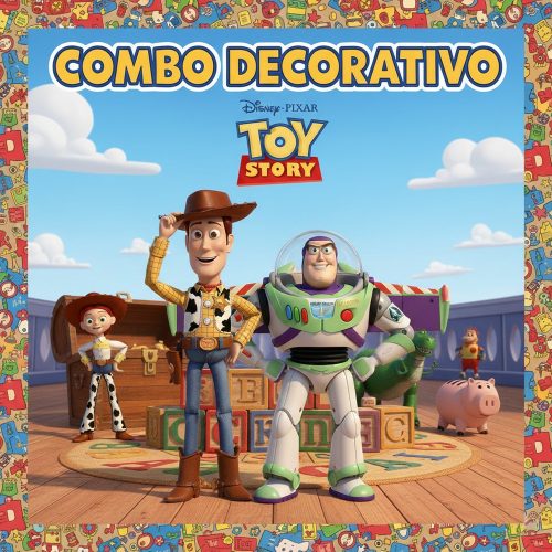 Combo Decorativo Temático Para Cumpleaños Infantil - TOY STORY - 15 Invitados
