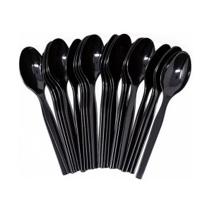 Cubiertos Descartables CUCHARITA SUNDAE Negra X50 Unidades