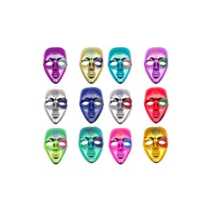 Mascara Veneciana Metalizada Dibujos Gibre Colores Surtidos