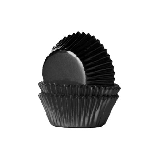 Pirotines Cupcakes Nº10 - Negro Metalizado x10 Unidades