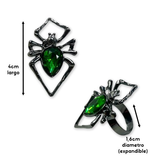 Anillo Spider con Gema x1u