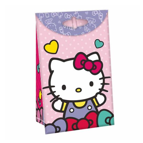 Bolsas de Carton HELLO KITTY con Fuelle y Glitter x8 Unidades