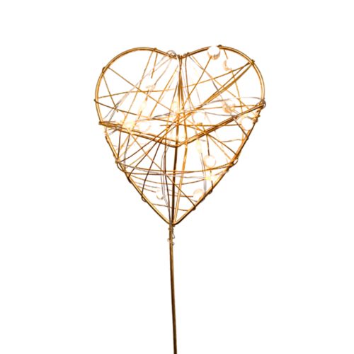 Topper para Torta Alambre Luminoso Corazon 17cm