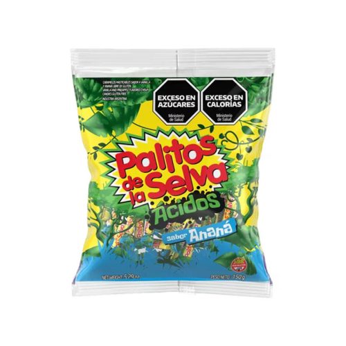 Caramelo PALITO DE LA SELVA ANANA ACIDO 150 Grs