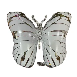 Globo Silueta MARIPOSA Plateada 63 x 50cm