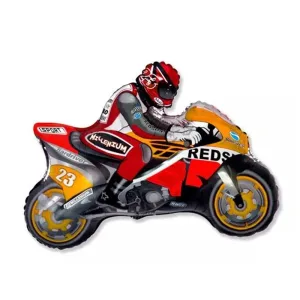 Globo Moto de Carreras (Silueta) Apto Aire 61 x 48cm