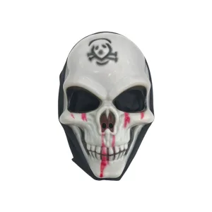 Mascara Rigida Calavera Blanca con Sangre y Túnica