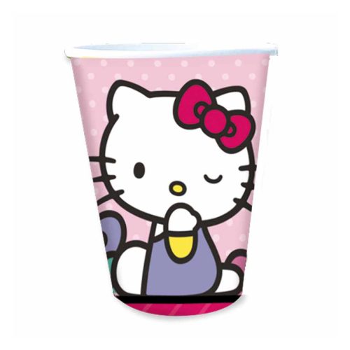 Vaso Polipapel HELLO KITTY X 8 Unidades - Oficial