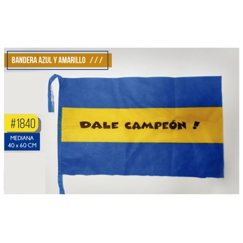 Bandera Grande AZUL y AMARILLO 40x60cm X5 Unidades