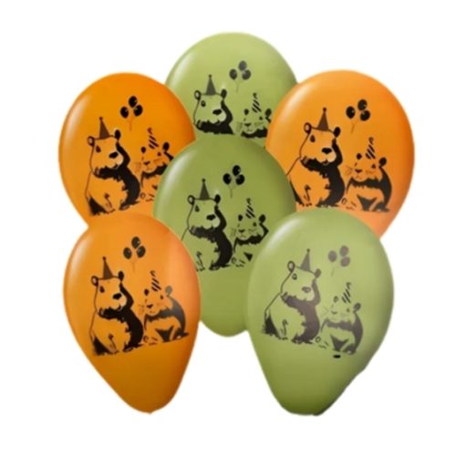 Globos 12 Pulgadas Premium Capibara Oficial x6u