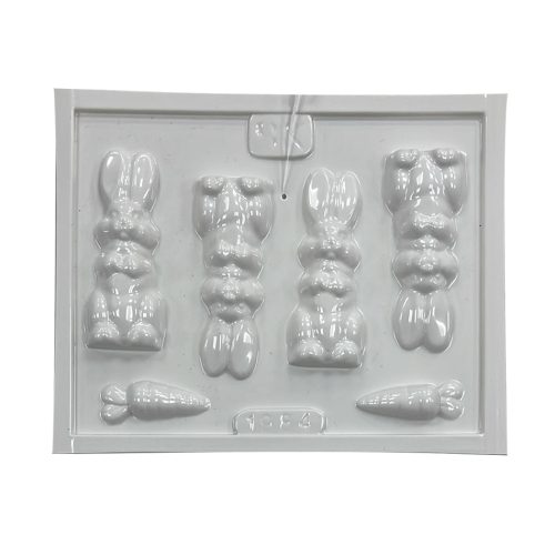 Molde Placa de Acetato Conejitos y Zanahorias