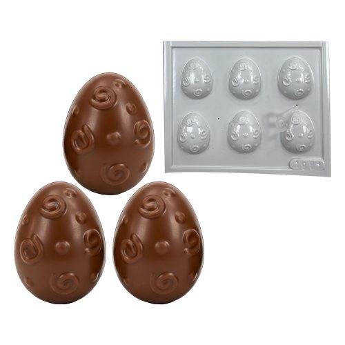 Molde Placa de Acetato 6 Huevitos Decorados 4cm