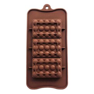 Molde Silicona Tres Tabletas con Circulos