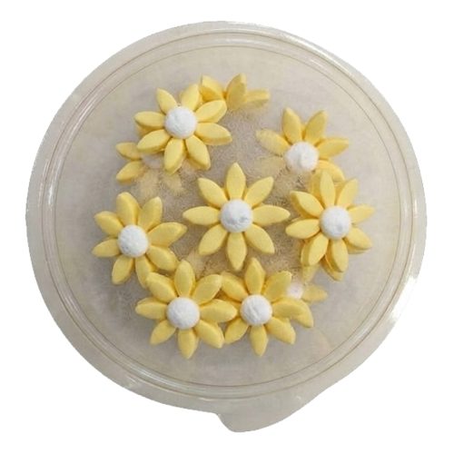Pastillaje Azucar Flor Margarita Amarilla Centro Blanco x20 Unidades