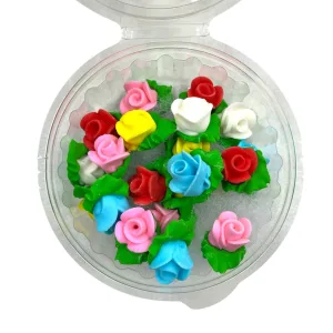 Pastillaje Azucar Flor Rosa Mediana Multicolor x20 Unidades