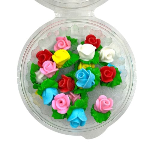 Pastillaje Azucar Flor Rosa Mediana Multicolor x20 Unidades