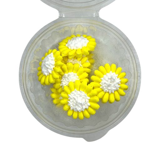 Pastillaje Azucar Flor Margaritas Amarilla Centro Blanco x8 Unidades