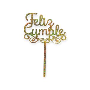 Pinche Fibrofacil Feliz Cumpleaños Dorado