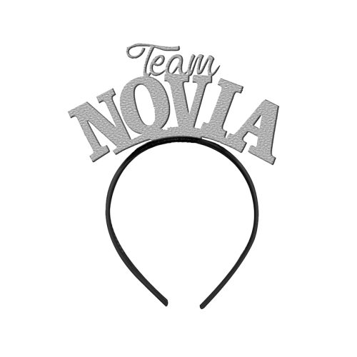 Vincha Goma Eva TEAM NOVIA Plateado Glitter