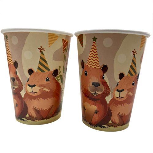 Vaso Polipapel Capibara x8 Unidades