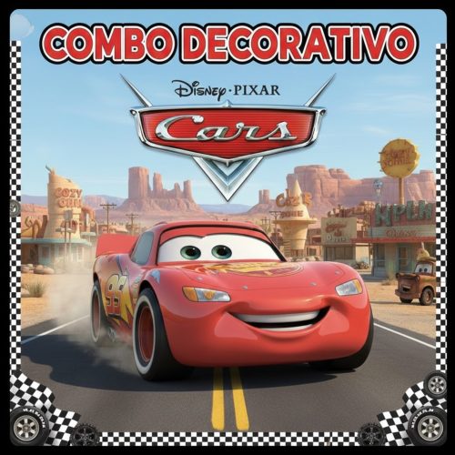 Combo Decorativo Temático Para Cumpleaños Infantil - CARS- 15 Invitados