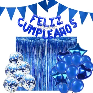 Combo Decorativo Para Cumpleaños - Color AZUL