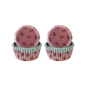 Pirotines Cupcakes Nº10 - Flores Rosas x25 Unidades