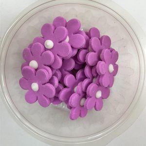 Pastillaje Azucar Flor Alegre Lila x20 Unidades