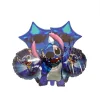 Set de Globos Metalizados Stitch 5 Piezas