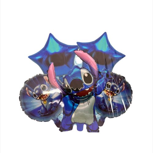 Set de Globos Metalizados Stitch 5 Piezas