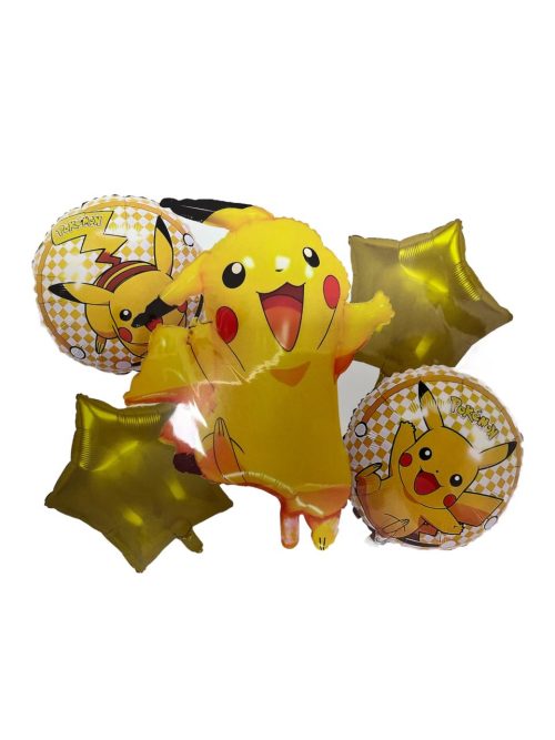 Set de Globos Metalizados Pokemon 5 Piezas