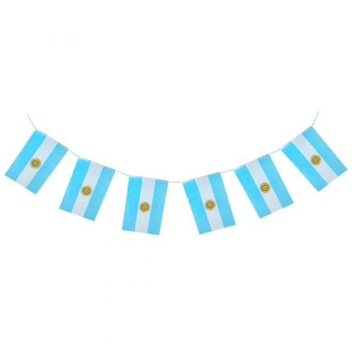 Banderin Argentina Plastico 10 Banderas