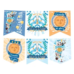 Banderin Estampado Patrio Argentina