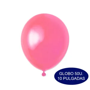 Globos Color Rosa 10 Pulgadas 50 Unidades