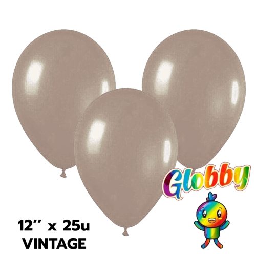 Globo Globby Liso Vintage 12 Pulgadas Sepia x25u